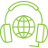 green headphones icon